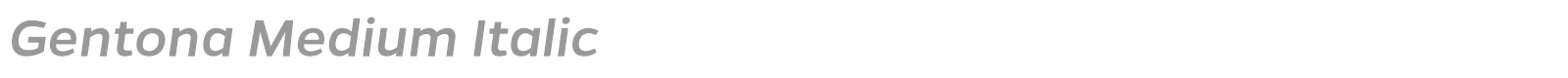 Gentona Medium Italic font preview